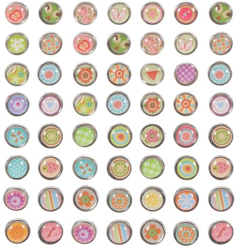 Amosfun Mini Brads Metall Rund 9Mm Pastellfarben FüR Scrapbooking Basteln Stempeln DIY Papierklammern 100 StüCk