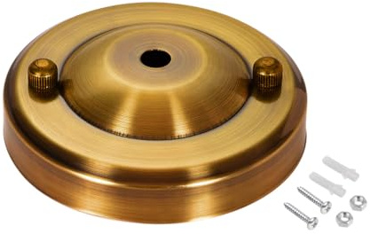 sourcing map Lampe Metall Deckenbaldachin, Retro Licht Baldachin Satz, für Lampen Zubehör DIY, Küche, 104mm 4,1 Zoll Gold Bronze