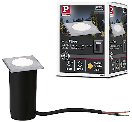 Paulmann House Bodeneinbauleuchte, IP65, max 2 W, 230V, 3000K