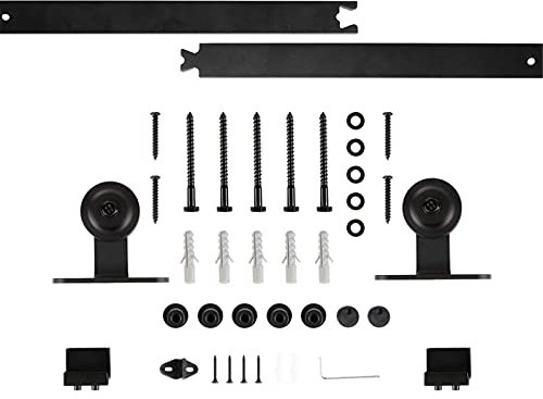 meihe Ferramenta - Kit di guide per porta scorrevole e porta di scorrimento, porta scorrevole, porta singola (T 183 cm)