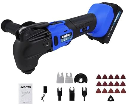 Cordless Oscillating Multitool 21V Detail Sander Precision Cutter Grinder Scraper Variable Speed with Battery Quick Release Blade
