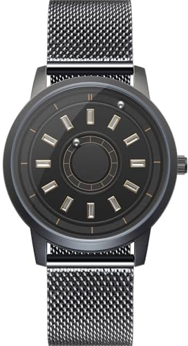 EUTOUR Orologio Uomo Magnetico Moda Semplice Cuscinetto a Sfera Quarzo Orologi da Polso da Uomo con Cinturino in Acciaio Inossidabile 40mm