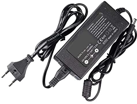Ledlux CV7247 - Transformador de 24V 2.5A 60W con Enchufe para casa, de 220 V a 24 V CC, Color Negro (60W 24V 2.5A)