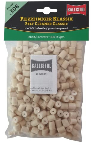 BALLISTOL 23207_case Filzreiniger Klassik - Laufreiniger für Gewehr Kal 308-300 Stück