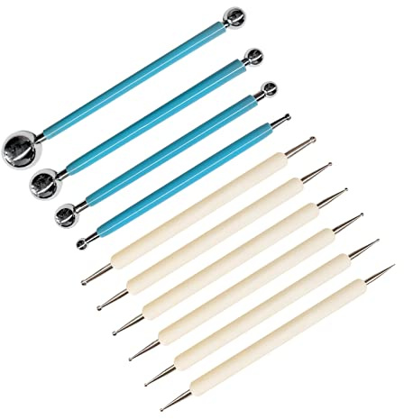 10 Stück Dotting Tools, Ball End Dot Art Tools for Rock Painting, Pottery Clay Modeling Embossing Art Mandala