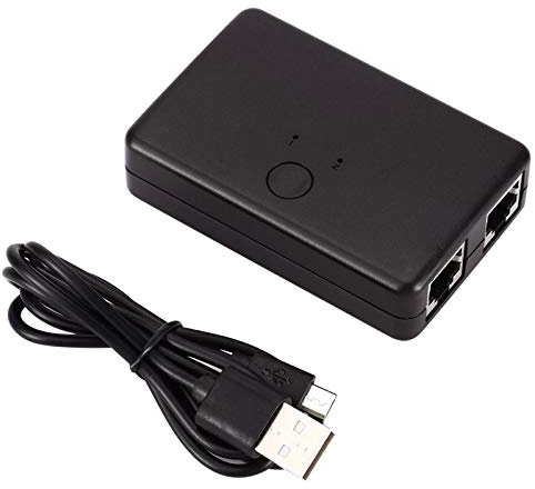 Qwertfeet Mini Commutateur de Réseau Hub LAN Rj45 Un 2 Ports Ethernet pour ordinateur Switch Splitter Rj45