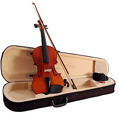 Arvada VIO-180L Linkshänder-Violine 4/4 (Volle Größe), inklusive Transportkoffer, Bogen und Harz