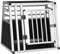 EUGAD Hundetransportbox Alubox, Autotransportboxen für kleine/mittlere Hunde Katze 60x50x55cm Kofferraum Transportbox Auto Hundebox für Zuhause Reise, Leicht zu reinigen und Stabil