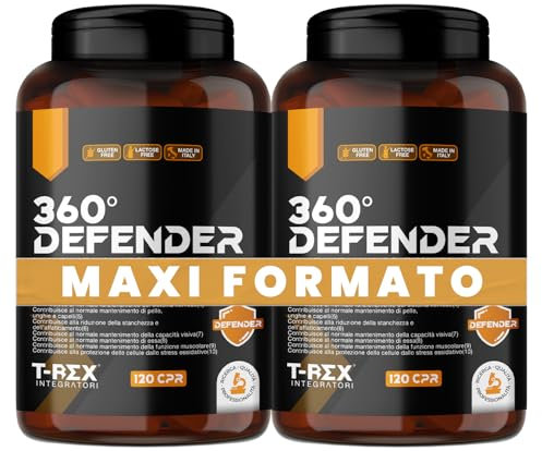 Multivitaminico Multiminerale con Fermenti Lattici, Vitamina D, Acido Folico e Coenzima Q10 | 360° Defender Integratore Multivitaminico Completo con 14 Vitamine e 5 Sali Minerali (240 compresse)