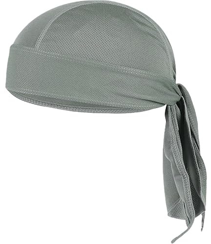 VIAUMBR Piratduk bandana cap durag cykel huvudbonad motorcykel huvudduk under cykelhjälm pirat duk pirat sommar, LJUSGRÅ, 50-65