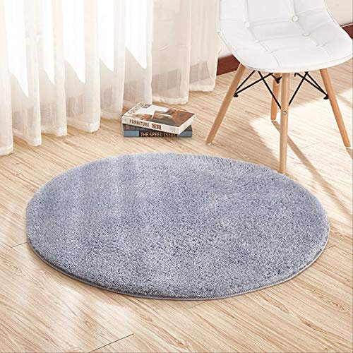 5 Stück Badteppich Badematte Badezimmerteppich Badvorleger Berber Fleece Weiches Und Bequemes Rundes Kissen Computerstuhlkissen Schlafzimmer Wohnzimmer Nachtteppich 120 cm Im Durchmesser Blau Grau