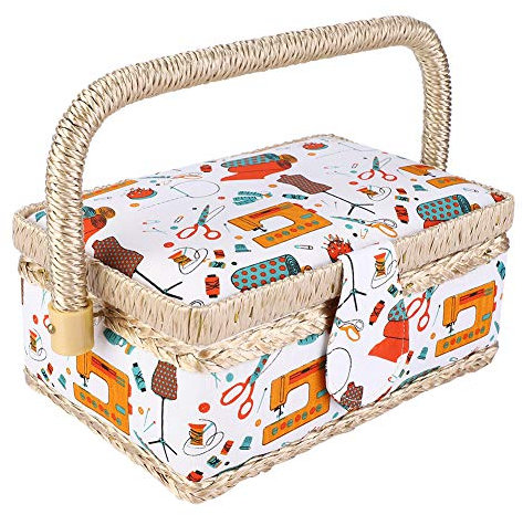 Nähkorb Näharbeiten, Nähgarn, Nadeln, Haushalt, Stoff, Handwerk, Handarbeit, Organizer