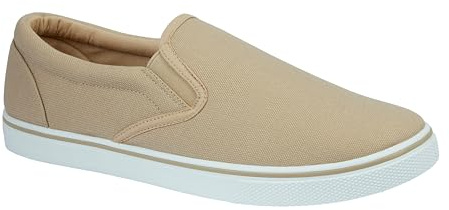 Urban Jacks Mens Canvas Mesh Slip On/Lace-up Espadrilles Casual Low Top Plimsoll Trainers Size 7-12 (Taupe, UK Footwear Size System, Adult, Men, Numeric, Medium, 9)