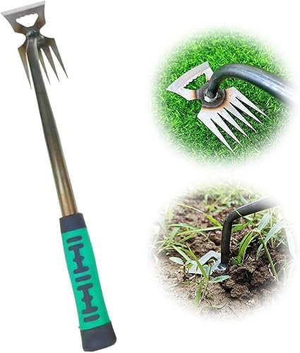 Gartenarbeit Hand Unkrautstecher, Fugenkratzer Unkraut, Unkrautstecher, Outdoor-Garten-Reinigungsschaufel, Gartengeräte, Profi Trimmer Unkraut Geeignet zum Jäten (5 Zähne)