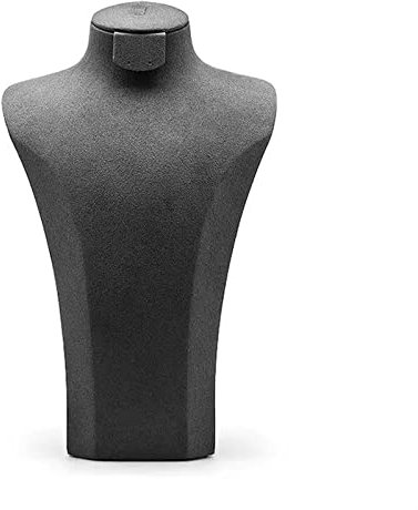 Schmuckständer, Schmuckständer, Halskette, Kette, Schmuckbüste, Halter, Halter, Halskette, Schaufensterpuppe, Halskettenbüste, Schmuckbüste, grauer Samt, Halskettenanhänger, Schmuckdisplay Sta