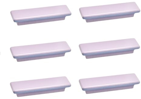 SANCHAKOU Holzknöpfe Kommode 6 Stück Kleiderschrank Schublade Schuhschrank Bücherregal Sparschrank Kinderzimmer Farbe Holzgriff 64Mm Lila