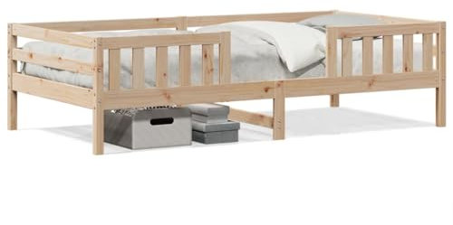 qohoio Massivholzbett ohne Matratze 90x190 cm Holz Bett Massivholzbett Bed Frame Bettgestell Bett Holz Kiefernholz