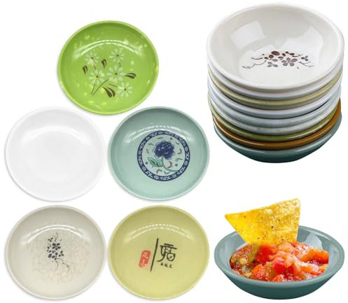 Tkxjry 15 Stück Mini Süßigkeiten Schale, Sushi Sojasauce Dip Schälchen, Soja Saucenschälchen, Snackschalen, Dipschalen, Gewürzschalen, Saucenschalen, Für Sushi, Saucen, Snack, Öl Und Soja Sauce