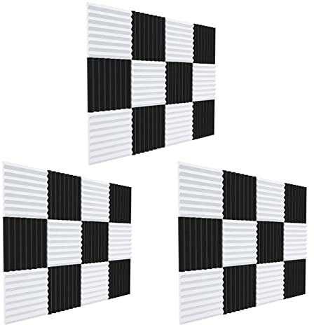Janasiba Lot de 36 plaques de mousse acoustique, isolation phonique, pour jeux de plafond de studio, 2,5 x 30 x 30 cm