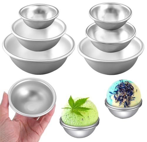 CDLIZW Moule à Gâteau de Forme Ronde 3D,6PCS Moule à Gâteau Hémisphère,Half Sphere Cake Baking, Moule Demi Rond,pour Desserts Mousses Puddings Fromages Glacés