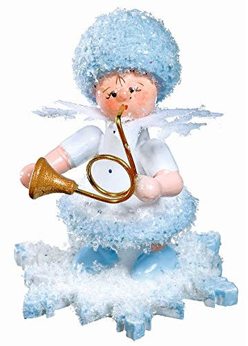Drechslerei Kuhnert Schneeflöckchen mit Horn - 5 cm