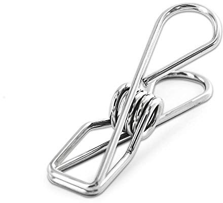 40 Pack Stainless Steel Small Clothes Pins Durable Clothes Pegs Multi-Purpose Metal Wire Utility Clips for Laundry Home Kitchen Outdoor Travel Office