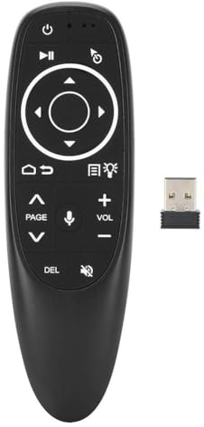 Dpofirs Drahtlose Air Remote-Maus, Smart Voice-Fernbedienung Eingebautes HD-Mikrofon Air Fly Mouse für Android TV-Box/-PC/Windows/HTPC/PCTV Unterstützung für die Powe