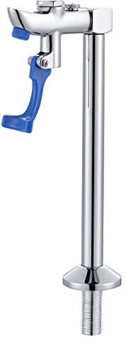 WOWOW Glass Filler Faucet, 9-Inch Push-Back Water Filler Faucet Deck Mount Pedestal Glass Filler Water Station, Stainless Steel Drinking Water Filling Faucet for Bar Hotel Restaurant Cafes