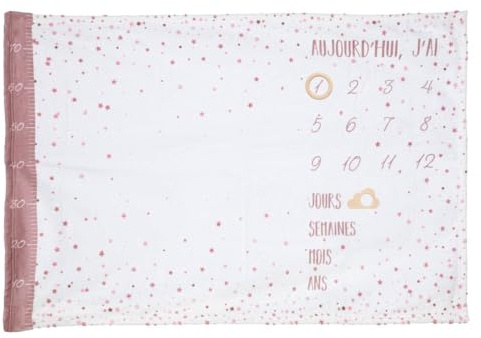 Atmosphera - Baby-Etappendecke Sterne 120x80 cm - Rosa