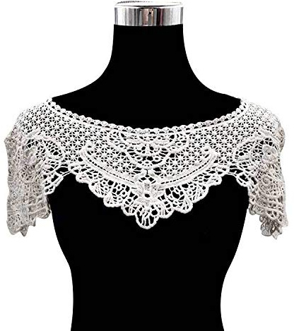 3D blomma spets krage applikation broderad, spets krage applikation spets lapp spets motiv applikation lapp dekorera spets applikation spets spets trim för klänning gör-det-själv hantverk, aprikos