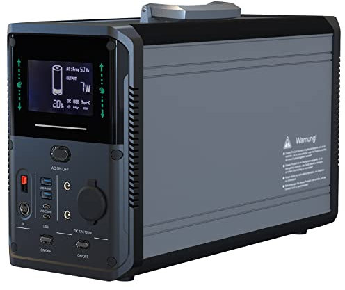 BONAD Central EléCtrica PortáTil 1000/1500W,48Ah 1075/1380Wh Generador Solar Compacto,Central EléCtrica PortáTil 2000/3000W Potencia Pico,Carga RáPida Solar Festival Robusto Camping EnergíA,1500W