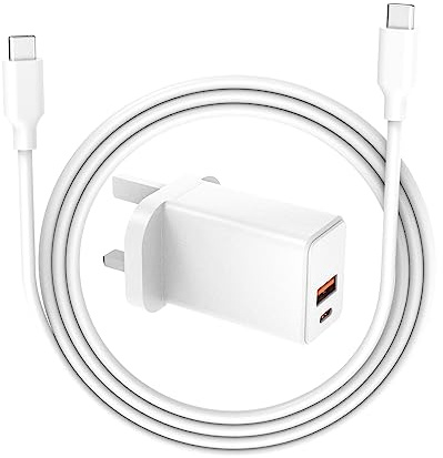 30W Charger Fit for MacBook-Air/Neo, iPad-Air, Google Pixel 10/9/8/10a/Pro | with M5 M4 M3 M2 M1 A18 A16 2026 2025 2024 2020, PD Fast Charging Plug Power Adapter, 1.8 M USB-C Cable Lead