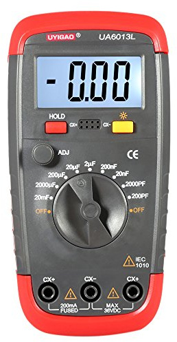 Misuratore di capacità,HUIOP UYIGAO UA6013L ad alta precisione digitale LCD condensatore capacità del Tester