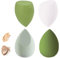 Eastrise 4 Pack Beauty Blender Sponge,4 Color Beauty Blenders,Makeup Sponge,Washable and Latex Free,Case for Liquid Foundation Powder Sunscreen and Cream(Green)