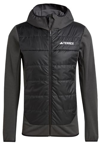 adidas Uomo Terrex Multi Hybrid Insulated Hooded Jacket, Black, M