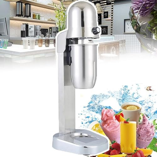 Kit Macchina per Frappè Da 180 W - Frullatore per Frappè a Testa Rotonda Regolabile a 2 Velocità - Due Tazze in Una Macchina, Frullatore per Frappè a Testa Singola