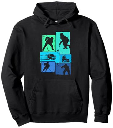 Eishockeyspieler Ice Hockey Vintage Eishockey Pullover Hoodie