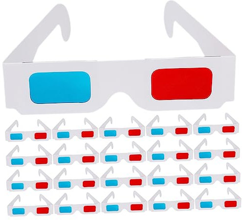 Hoement 40piezas Gafas De Visualización Anaglifo Papel Anaglifo para Películas Ligeras y Portátiles