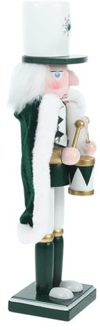 MOBUTOFU Soldatino Nutcracker Tradizionale Con Mantello Decorazione Natalizia Legno Per Creare Atmosfera Festiva e Unica Casa