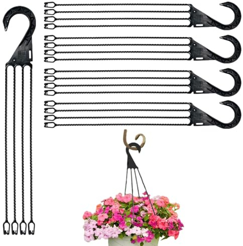 Chaînes de pour paniers | Suspension Robuste pour Pot de Fleurs – Accessoire de Jardinage et de pelouse pour verdir Manteau, Placard, Lanterne à Oiseaux, décoration de Jardin, Balcon, Cour