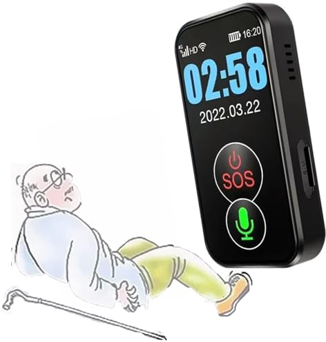 Collar wearable con botón de emergencia S0S, dispositivo de alerta para ancianos, dispositivo de localización Gps, llamada de voz inteligente 4g resistente al agua, carga magnética, para demencia y Al