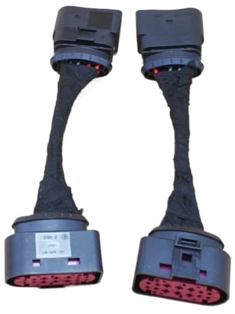 Connecteur véhicule 1J0973737 1J0973835 Pour VW Pour Golf MK6 | 2 Pièces Adaptateur De Connecteur De Faisceau De Câbles 10 À 14 Broches Pour Phares Au Xénon De Voiture