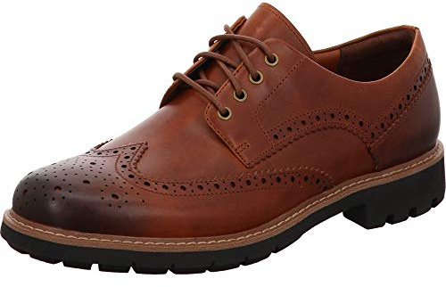 Clarks Men's Batcombe Wing Brogues, Brown, 8.5 UK