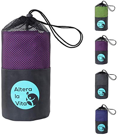 Altera la Vita Sleeping Bag Modern Microfibre 220 x 80 cm with Zip Cushion Compartment and Foot Opening Travel Sleeping Bag Liner for Backpacking Camping Hut Hotel Ultralight Small