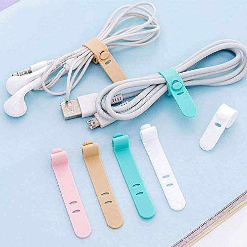 Organizador de cables para auriculares, 12 unidades, organizador de cables para auriculares, soporte para auriculares, cable de computadora, cable de carga de teléfono, cable de datos USB