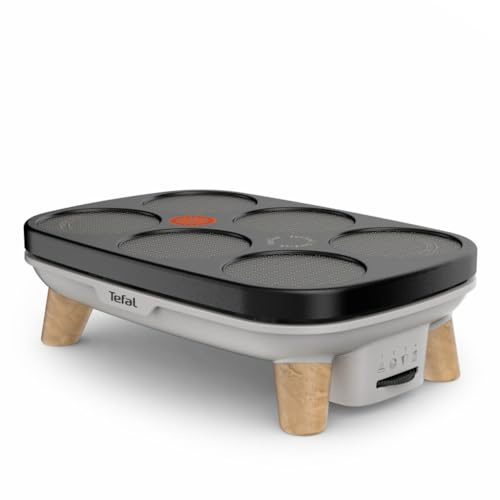 Tefal Gourmet Crêpes-Pfanne mit 2 Platten, 1100 W, Grau
