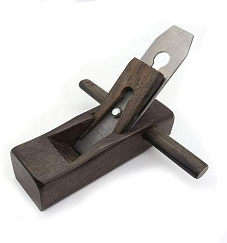 Hand Planer,Mini Wooden Plane Hand Tool Flat Bottom Wood Trimming Plane Ebony Carpenter Planer with Handle for Woodworking Planing(180Mm)