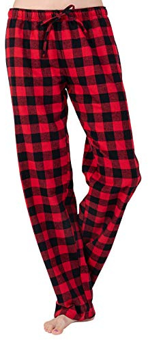 JTPW Damen 100% Baumwolle Super Soft Flanell Pyjama/Lounge Bottoms mit Taschen