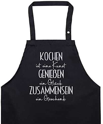 EXPRESS-STICKEREI Schürze kochen Mama/Oma - bestickte Kochschürze verstellbar mit Tasche mit tollem Design Backschürze für Frauen Schürze Damen Küchen-Schürze Muttertag Geschenk Mutter/Ehefrau