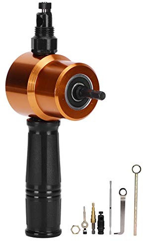 Roditrice per Lamiera a Doppia Testa, Taglierina per Metallo con Attacco per Trapano per Roditrice per il Taglio di Curve Diritte e Circolari